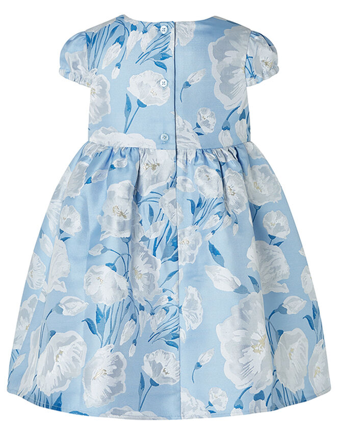 Baby Naya Jacquard Occasion Dress, Blue (BLUE), large