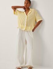 Sienna Ricrac Short Sleeve Shirt, Yellow (YELLOW), large