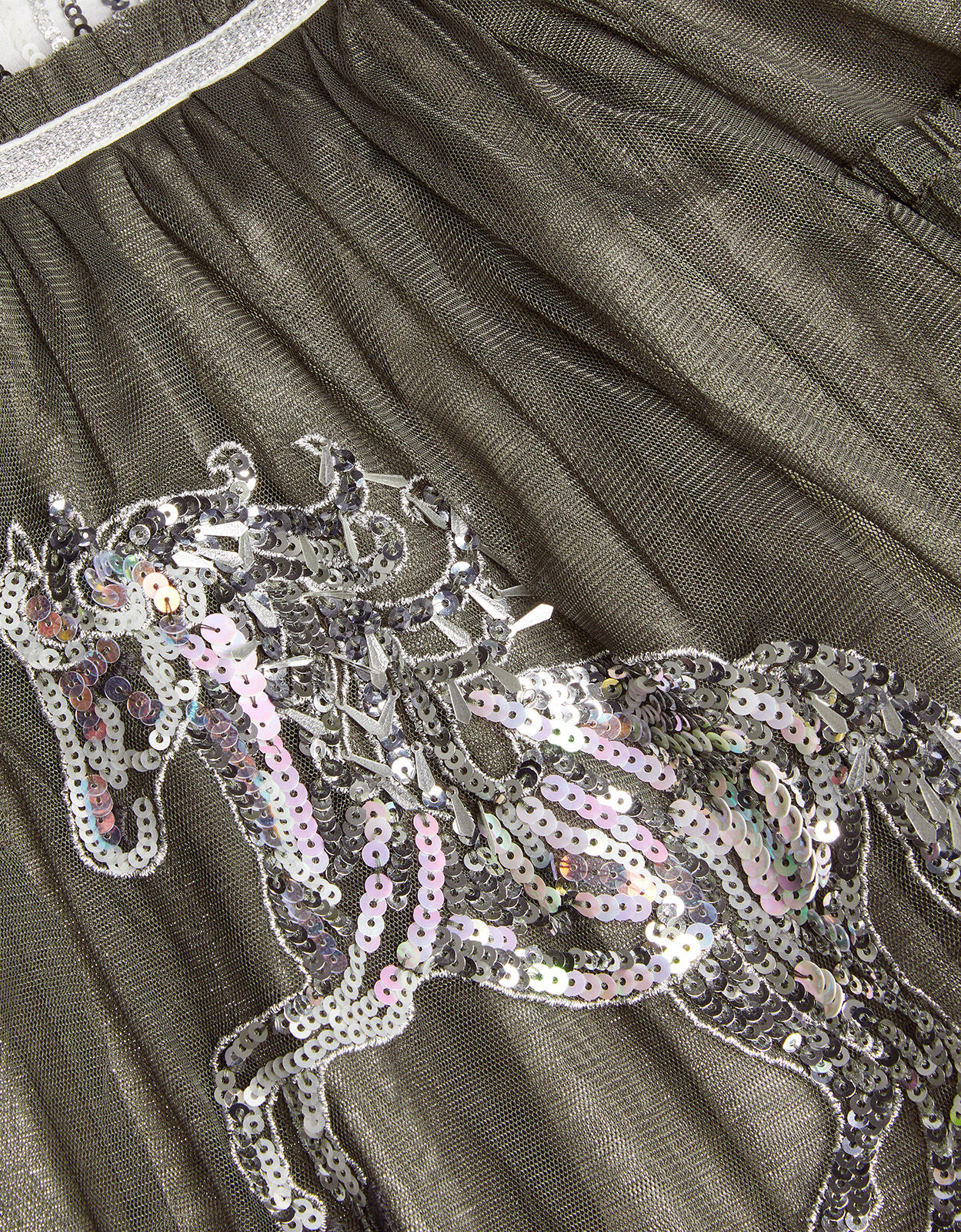 Disco Horse Star Dress Grey