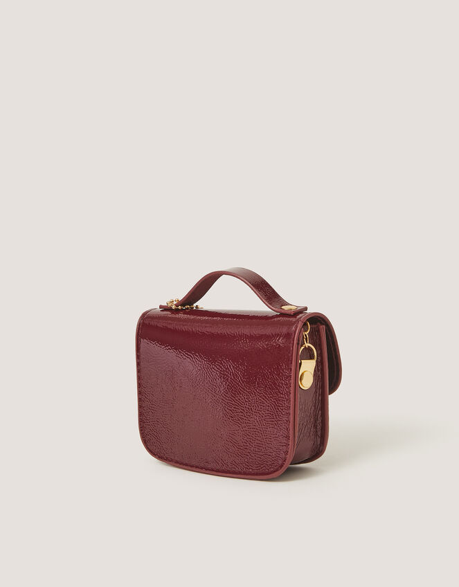Mini Patent Satchel Bag, , large