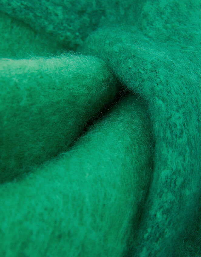Two-Tone Blanket Scarf, Green (GREEN), large