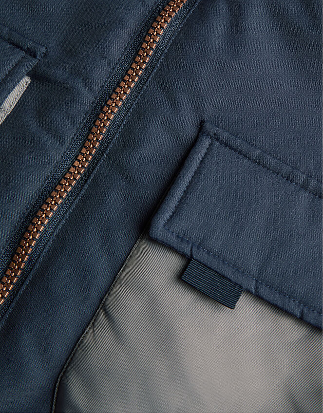 Parka Pocket Coat, Blue (NAVY), large