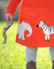 Frugi Easy On Dress, Orange (ORANGE), large