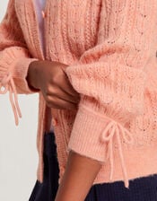 Super-Soft Pointelle Cardigan, Orange (PEACH), large