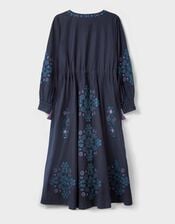 East Sophia Floral Embroidered Maxi Dress, Blue (NAVY), large