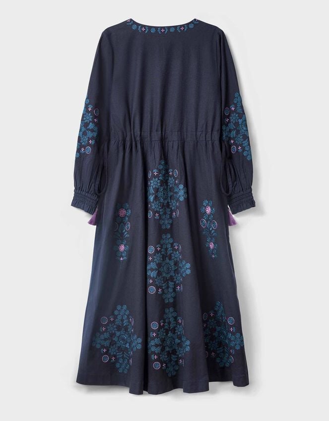East Sophia Floral Embroidered Maxi Dress, Blue (NAVY), large