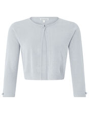 Elyse Metallic Shrug, Blue (BLUE), large
