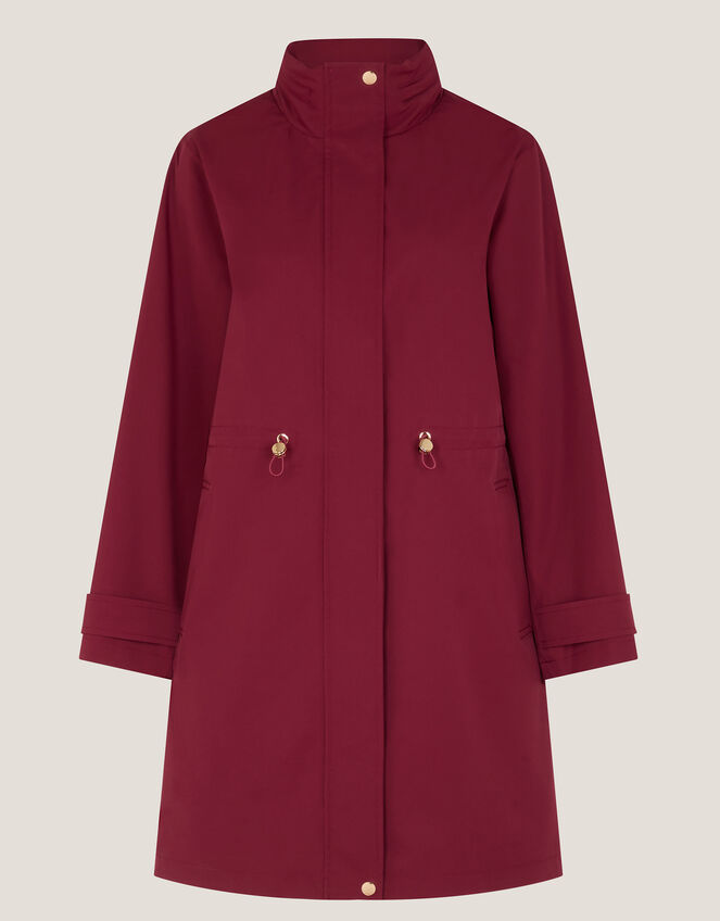 Ada Packable Hood Raincoat, Red (BURGUNDY), large