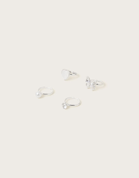 4-Pack Bridesmaid Pearl Rings, , large
