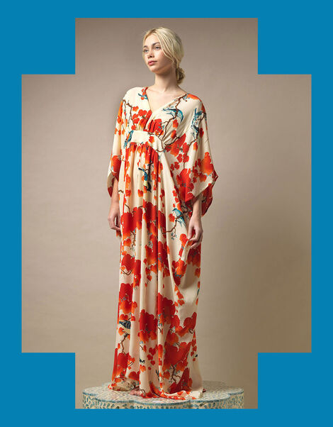 One Hundred Stars Acer Print Maxi Kaftan, , large