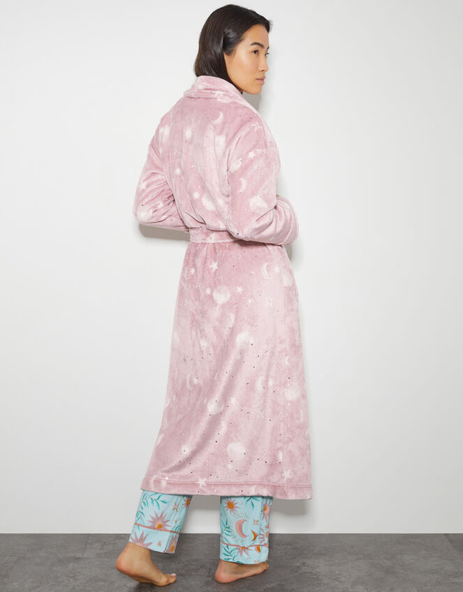 Sami Star Print Dressing Gown, Pink (PINK), large