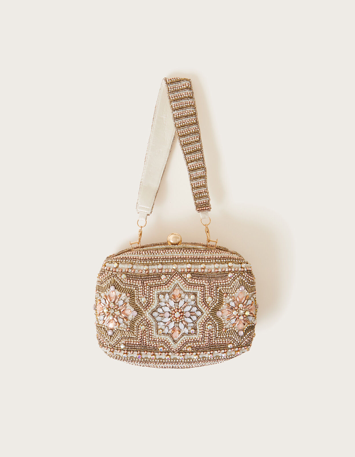 Embellished clutch bag top