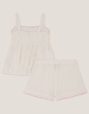 Baby Strawberry Top & Shorts Set, White (WHITE), large