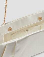 Oona Pleat Satin Clutch Bag, , large