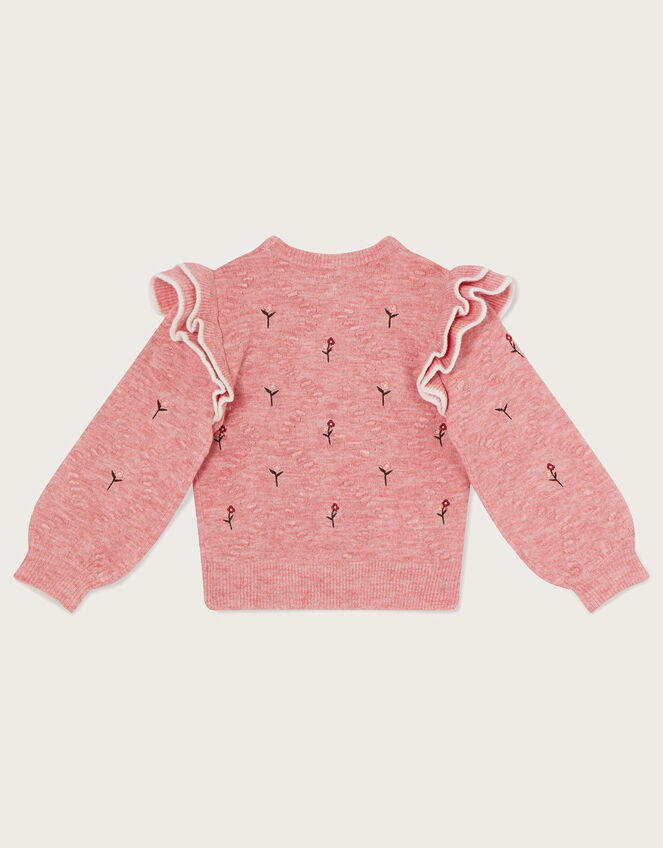 Boutique Rose Embroidered Knit Jumper, Pink (PINK), large