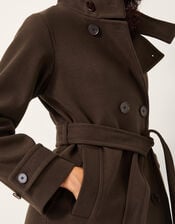 Tia Funnel Trench Coat, Brown (CHOCOLATE), large