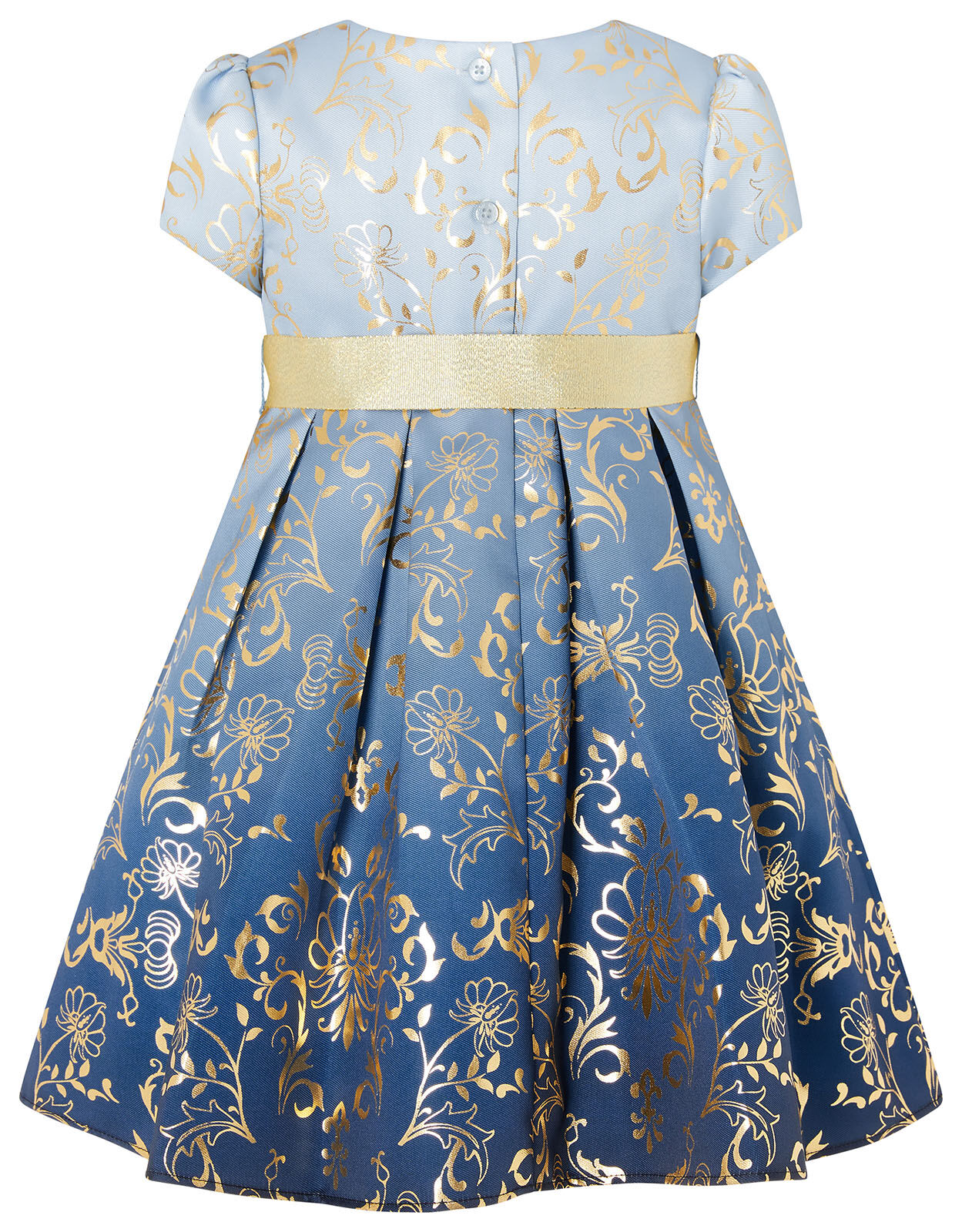 Baby Macey Ombre Blue Foil Print Dress Blue