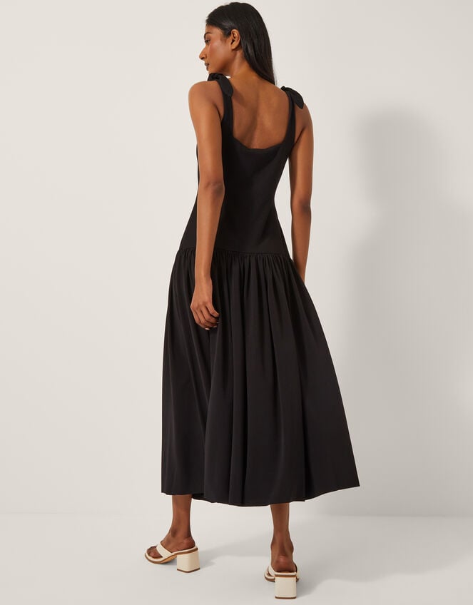 Dolly Drop Waist Midi Dress, Black (BLACK), large