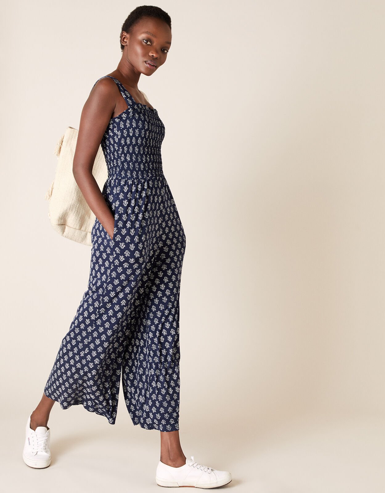 Monsoon gingham jumpsuit discount