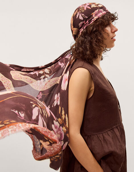 Samara Floral Print Scarf, , large