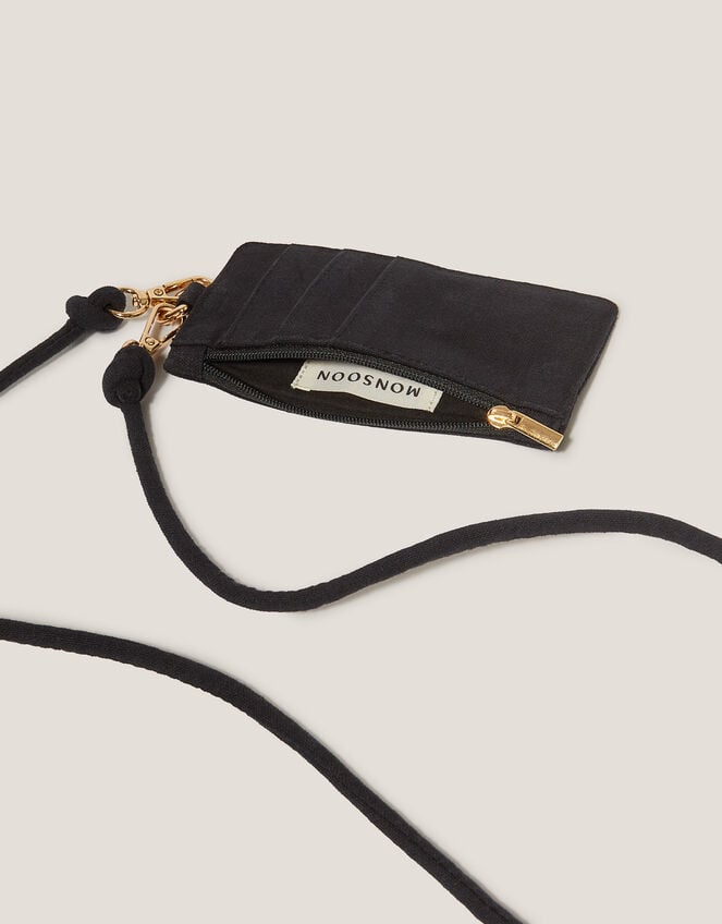 Card Holder Lanyard, Black (BLACK), large