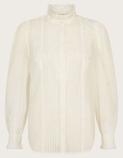 Lena Plain Blouse, Ivory (IVORY), large