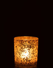 Star and Glitter Tealight Holder, Bronze (BRONZE), large