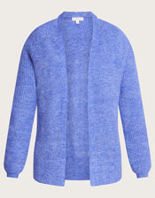 Super-Soft Edge to Edge Cardigan with Recycled Polyester, Blue (BLUE), large