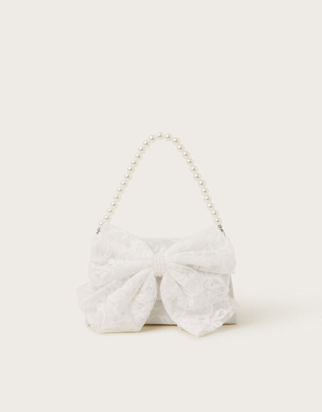 Lace Bow Bridesmaid Bag, , large