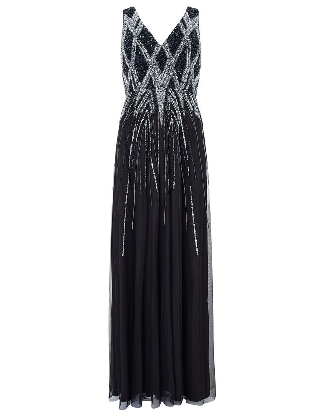Marnie Embellished Maxi Dress, Black (BLACK), large