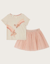 Shooting Hearts Skirt and Top Set, Pink (PALE PINK), large