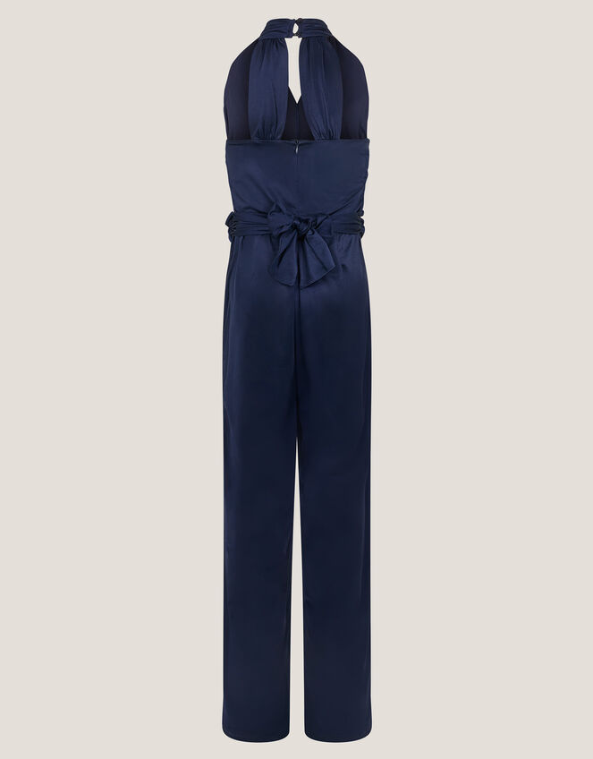 Tia Twist Sleeveless Jumpsuit, Blue (NAVY), large