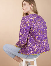 East Lana Print Quilted Jacket, Purple (PURPLE), large