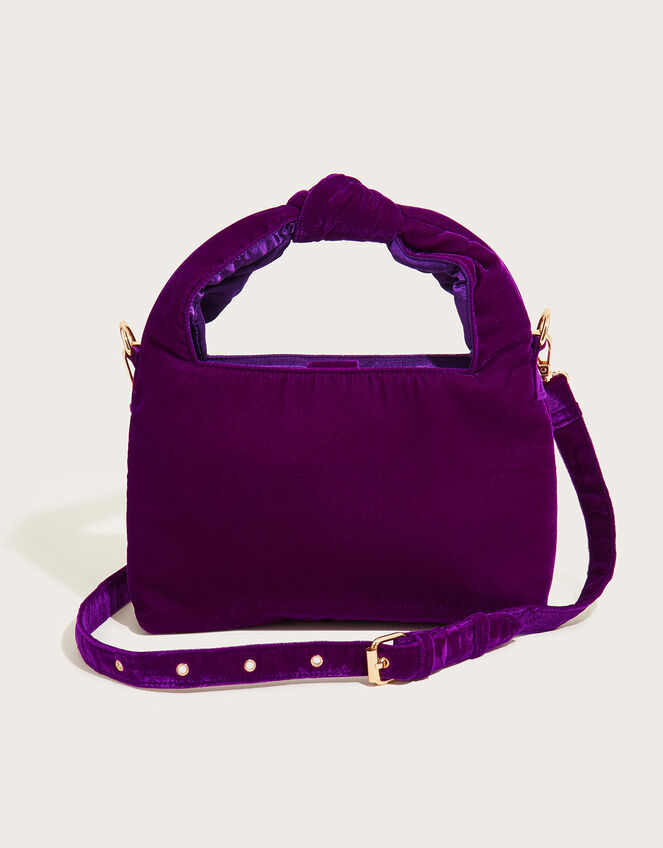 Velvet Knot Cross-Body Bag, , large