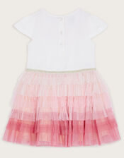 Baby Floral Placement Tiered Dress, Pink (PINK), large