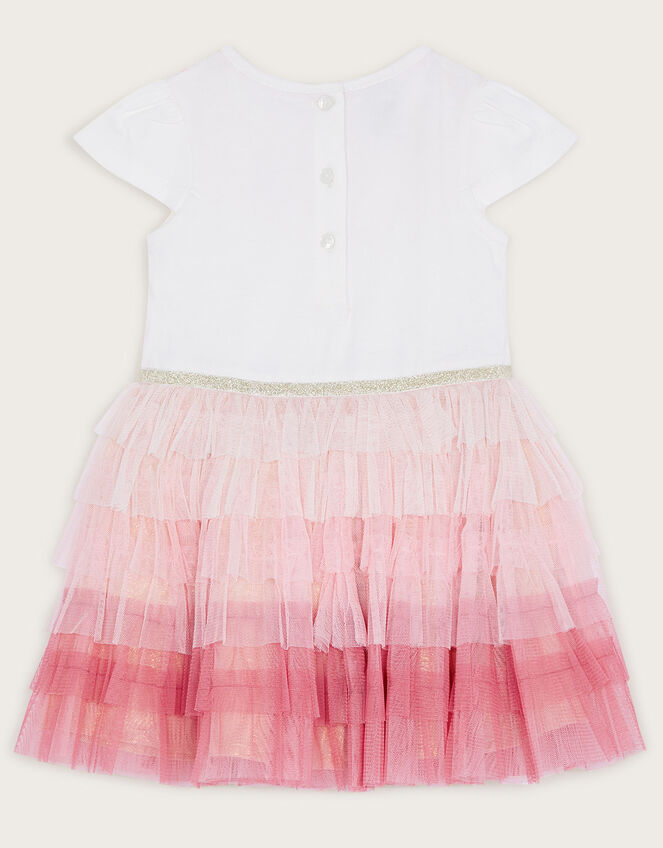Baby Floral Placement Tiered Dress, Pink (PINK), large