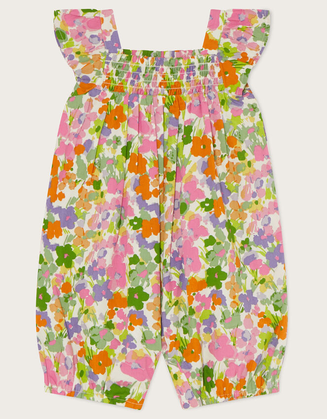Baby Bright Floral Romper , Green (GREEN), large