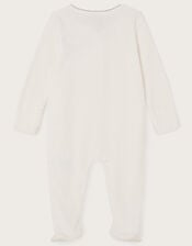 Newborn Cloud Sleepsuit, Ivory (IVORY), large