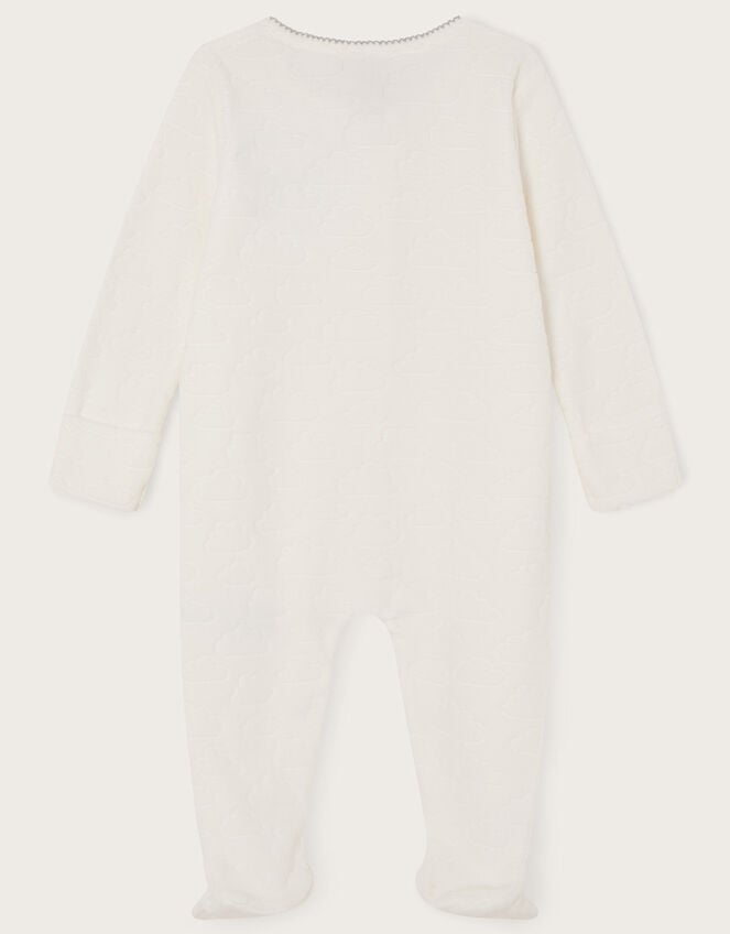 Newborn Cloud Sleepsuit, Ivory (IVORY), large