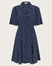 Shiloh Spot Dress, Blue (NAVY), large