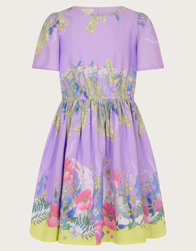 Bunny Border Dress, Purple (LILAC), large