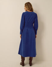 Morgan Corduroy Midi Dress, Blue (COBALT), large