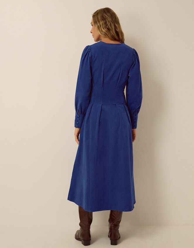Morgan Corduroy Midi Dress, Blue (COBALT), large