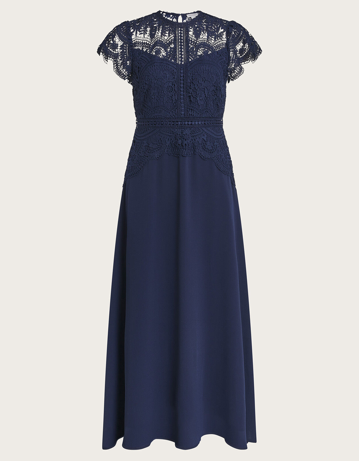 Monica Lace Midi Dress Blue Evening Dresses Monsoon ROI
