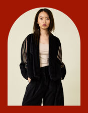 Tallulah and Hope Velvet Jacket , Black (BLACK), large