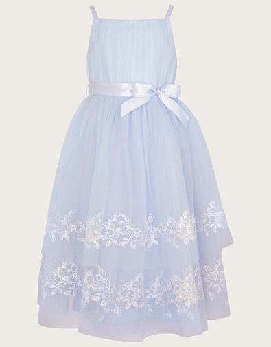 Natalia Floral Embroidered Dress, Blue (BLUE), large