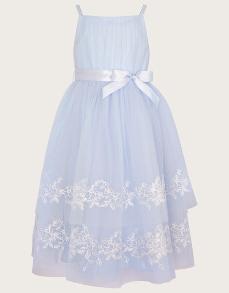 Natalia Floral Embroidered Dress, Blue (BLUE), large
