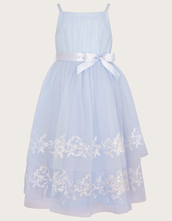 Natalia Floral Embroidered Dress, Blue (BLUE), large