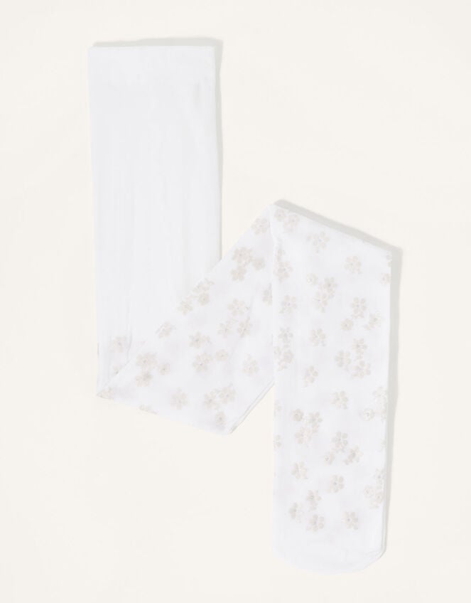 Floral Print Tights, Pink (PINK), large