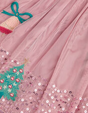 Christmas Icon Sequin Party Dress, Pink (PINK), large